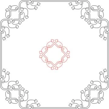 Frame border design Illustrazione stock