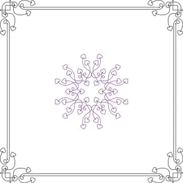 Frame border design Stock Illustration