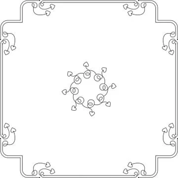 Frame border design Stock Illustration