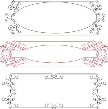 Frame border design Stock Illustration