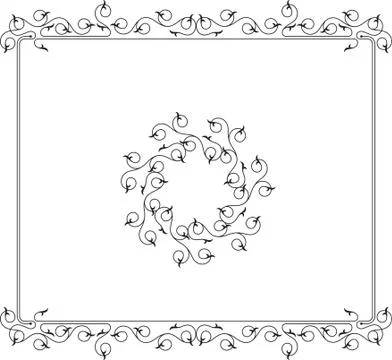 Frame border design Stock Illustration