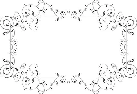 Frame border design Stock Illustration