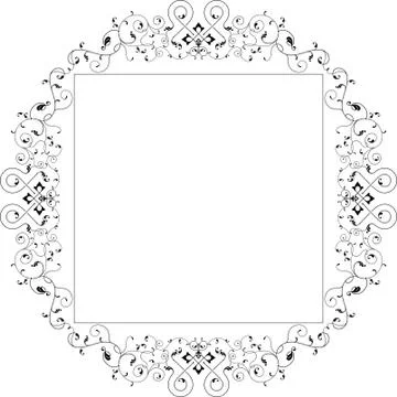 Frame border design Stock Illustration