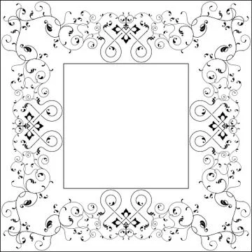 Frame border design Stock Illustration