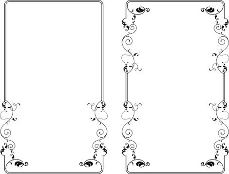 Frame border design Stock Illustration