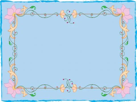 Frame border design Stock Illustration