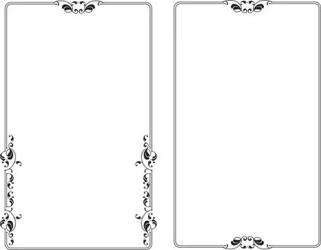 Frame border design Stock Illustration