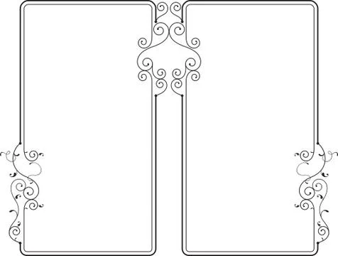 Frame border design Stock Illustration