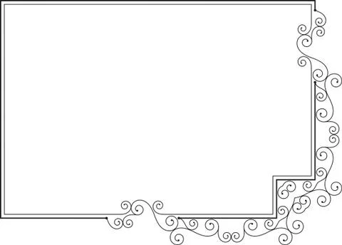 Frame border design Stock Illustration