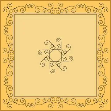 Frame border design Stock Illustration