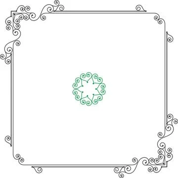 Frame border design Stock Illustration