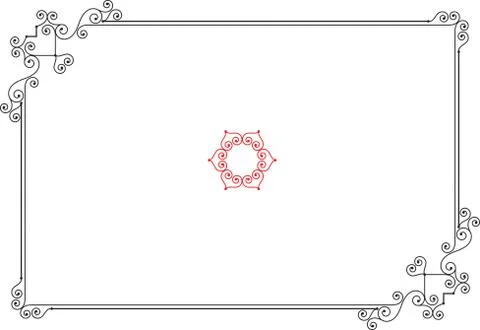 Frame border design Stock Illustration