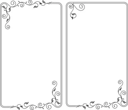 Frame border design Stock Illustration