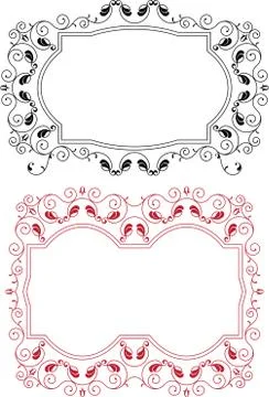 Frame border design Stock Illustration