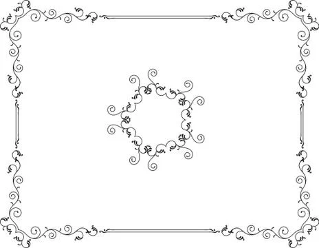Frame border design Stock Illustration