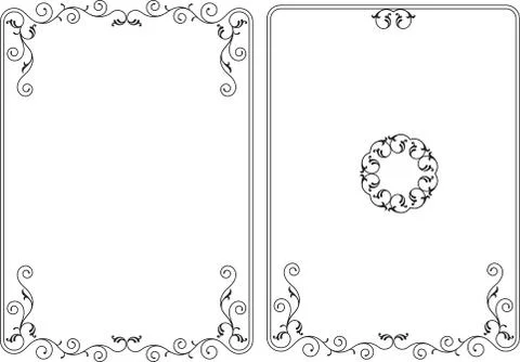 Frame border design Stock Illustration