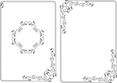 Frame border design Stock Illustration