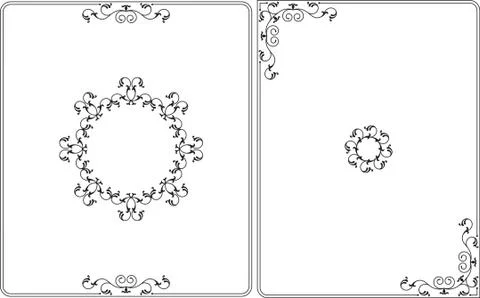 Frame border design Stock Illustration