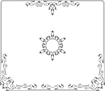Frame border design Stock Illustration