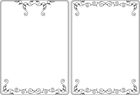 Frame border design Illustrazione stock