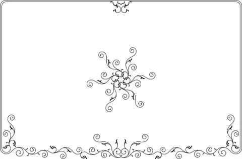 Frame border design Illustrazione stock