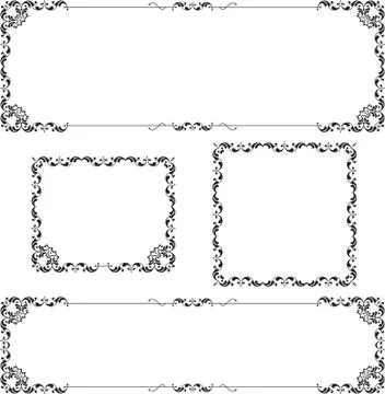 Frame border design Stock Illustration