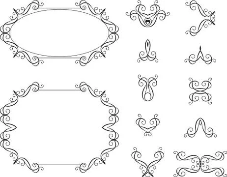 Frame border design Stock Illustration