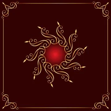 Frame border design Stock Illustration