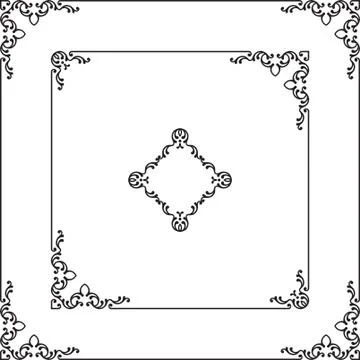 Frame border design Stock Illustration