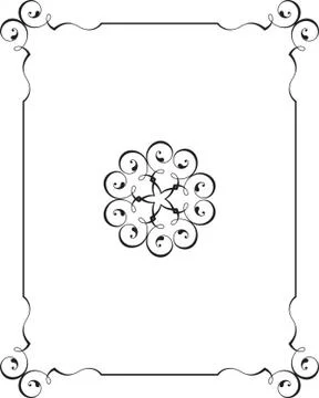 Frame border design Stock Illustration