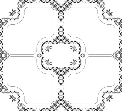 Frame border design Stock Illustration