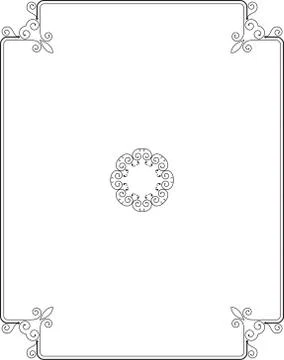 Frame border design Stock Illustration