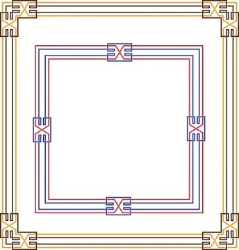 Frame border design Stock Illustration
