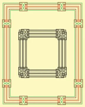 Frame border design Stock Illustration