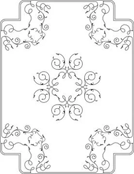 Frame border design Stock Illustration