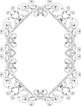 Frame border design Illustrazione stock