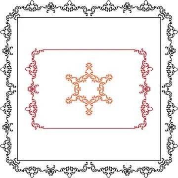 Frame border design Stock Illustration