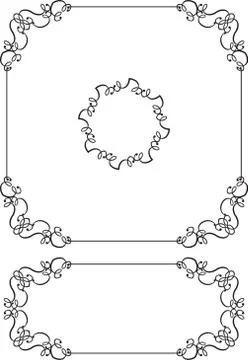 Frame border design Stock Illustration