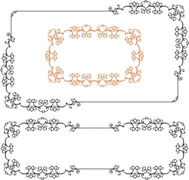 Frame border design Stock Illustration