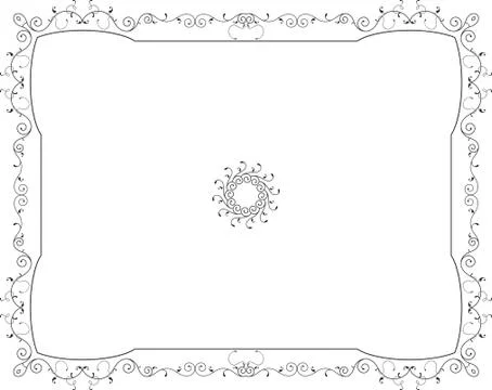 Frame Border Design 스톡 일러스트
