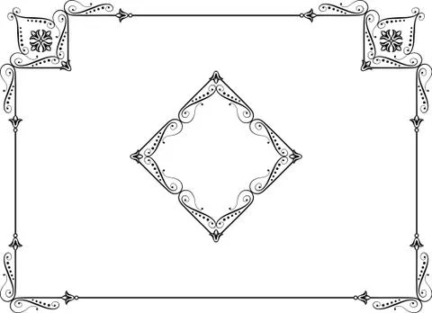 Frame Border Design Illustrazione stock