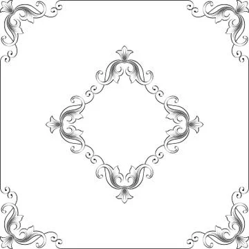 Frame Border Design Illustrazione stock