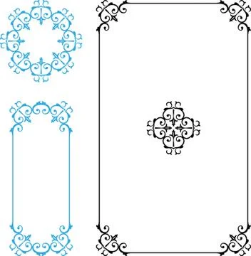Frame Border Design Illustrazione stock