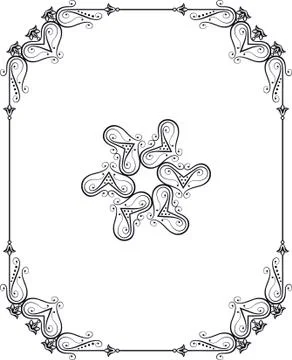 Frame Border Design Illustrazione stock