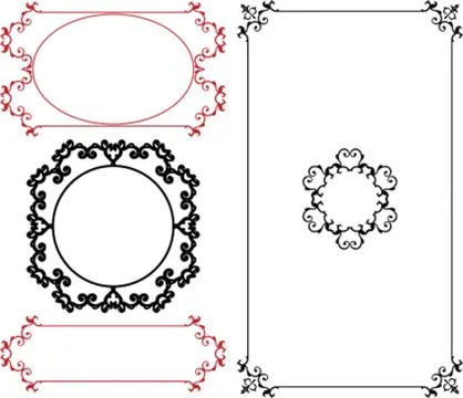 Frame Border Design Illustrazione stock