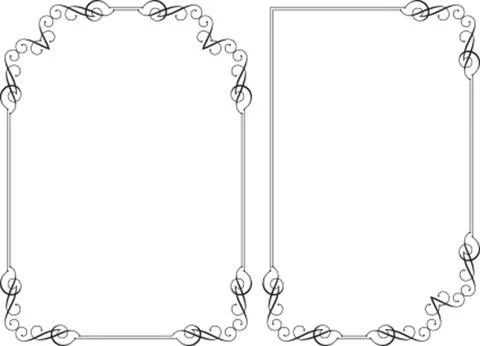 Frame Border Design Illustrazione stock