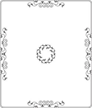 Frame Border Design Illustrazione stock