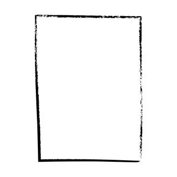 Frame border, grunge shape icon, vertical rectangle decorative doodle eleme.. Stock Illustration