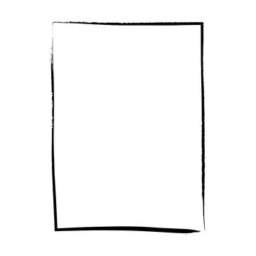 Frame border, grunge shape icon, vertical rectangle decorative doodle eleme.. 스톡 일러스트