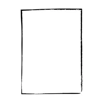 Frame border, grunge shape icon, vertical rectangle decorative doodle eleme.. 스톡 일러스트
